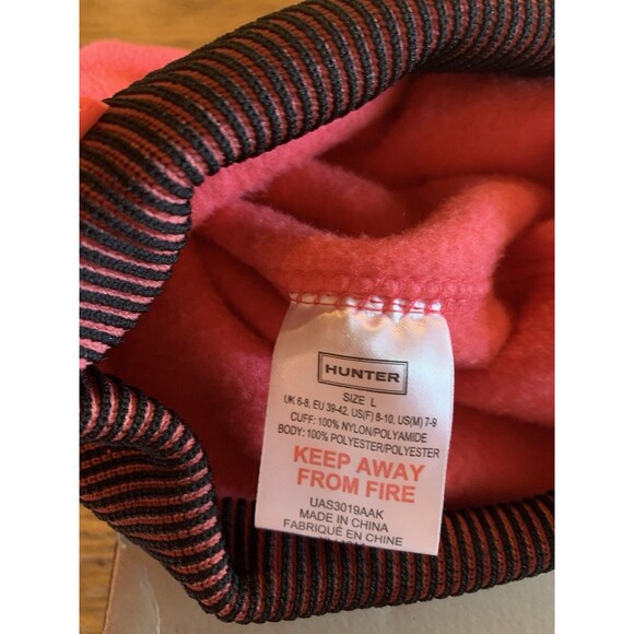 New In Box $50 Hunter Boots Ribbed Original Tall Boot Socks Large (US 8-10) Pink - Picture 6 of 11